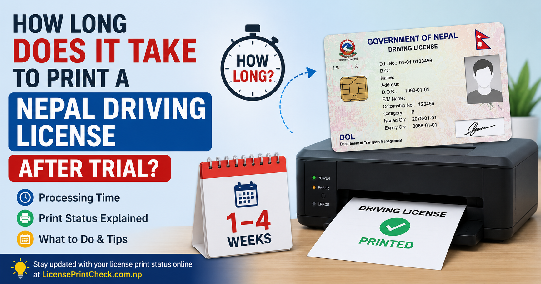 How Long Does Nepal Smart Card License Take to Print After Trial? (2026)