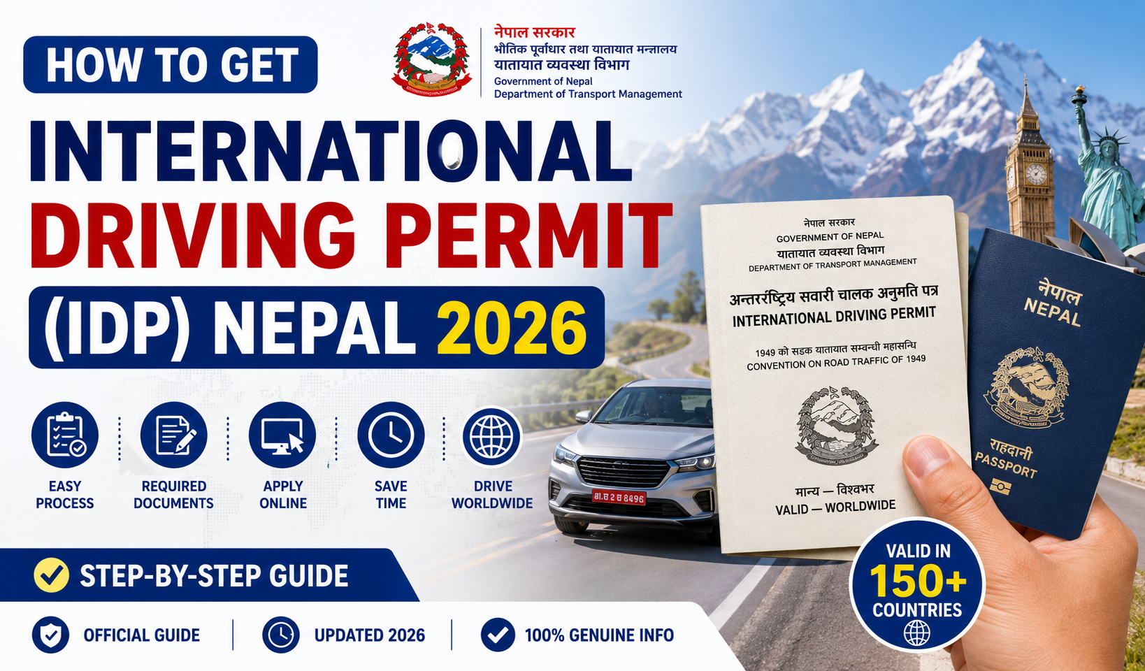 International Driving Permit (IDP) Nepal 2026 — How to Apply from DOTM